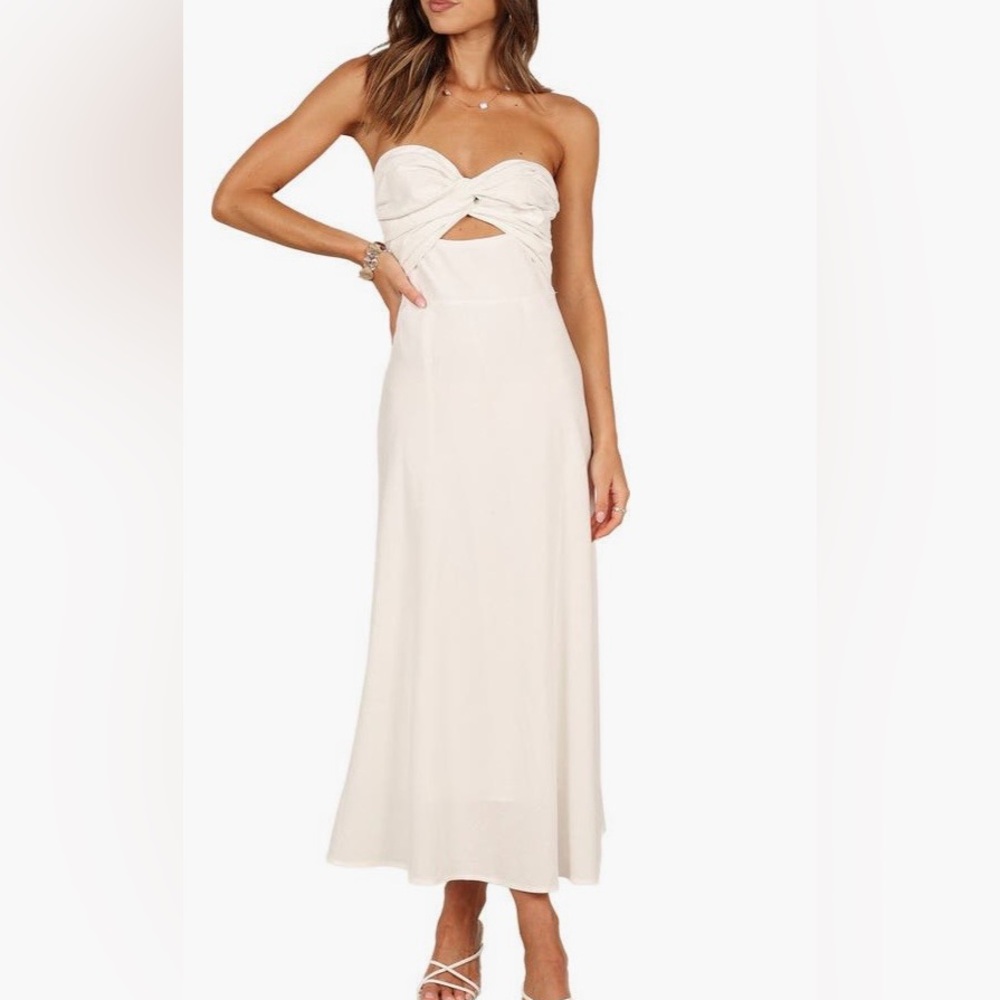 Petal & Pup white Linen stapless dress NWTs sz 8